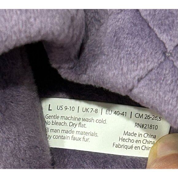 Dearfoams NWT Quilted Purple Womens Slippers SZ Large - Picture 6 of 10